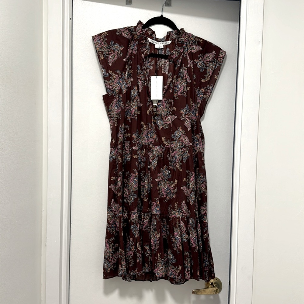 Veronica Beard Zee Dress in Brickmul - Picture 2 of 5